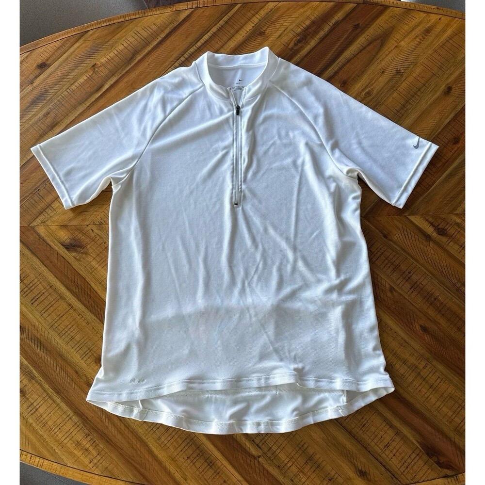 Nike Cycling Triathlon quarter zip jersey racing white training shirt men’s XL
